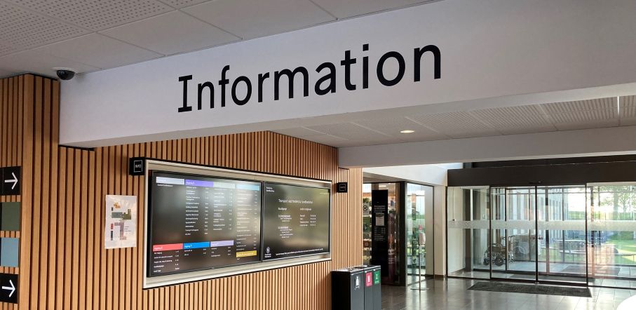 Billede af Informationen i Foyeren i Fredericia Sundhedshus