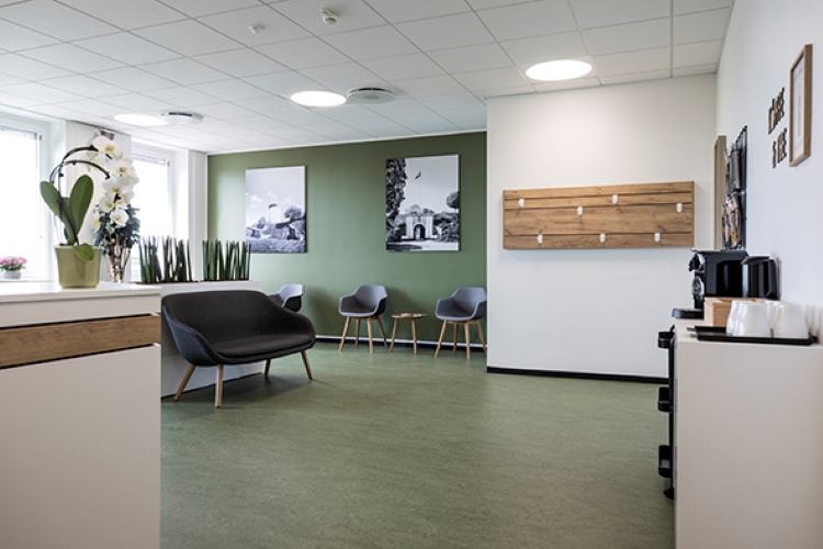 Billede der viser venterummet hos Tandlægerne i Sundhedshuset