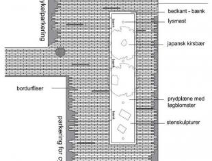 Billede af renoveringsplan ved hovedindgangen